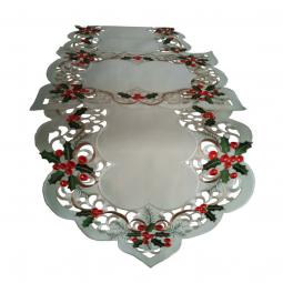 Embroidered Christmas Table runner 40X180CM---KC11