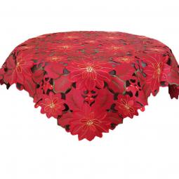 Embroidered Christmas Tablecloth Full Of Embroidery And Cutwork-KC54