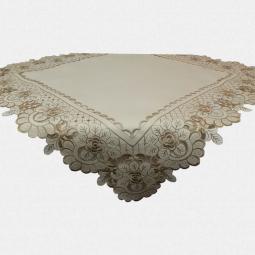 Embroidered All Year Floral Tablecloth With Flower And Cutwork---67395